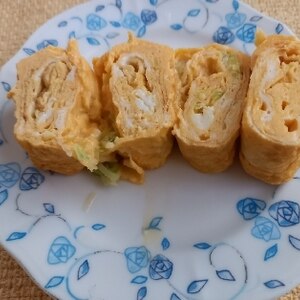 ネギ入り卵焼きꕤ